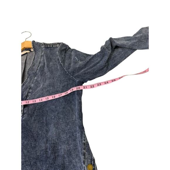 Soft Surroundings Womens XL Petite En Pointe Denim V Neck Stretch Tunic Tops - Picture 8 of 9